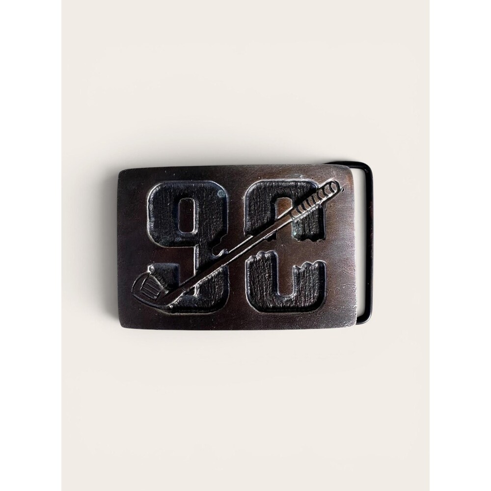 Vintage Golf Metal Belt Buckle "90" with Golf Club |  Sports Buckle (3" x 2")